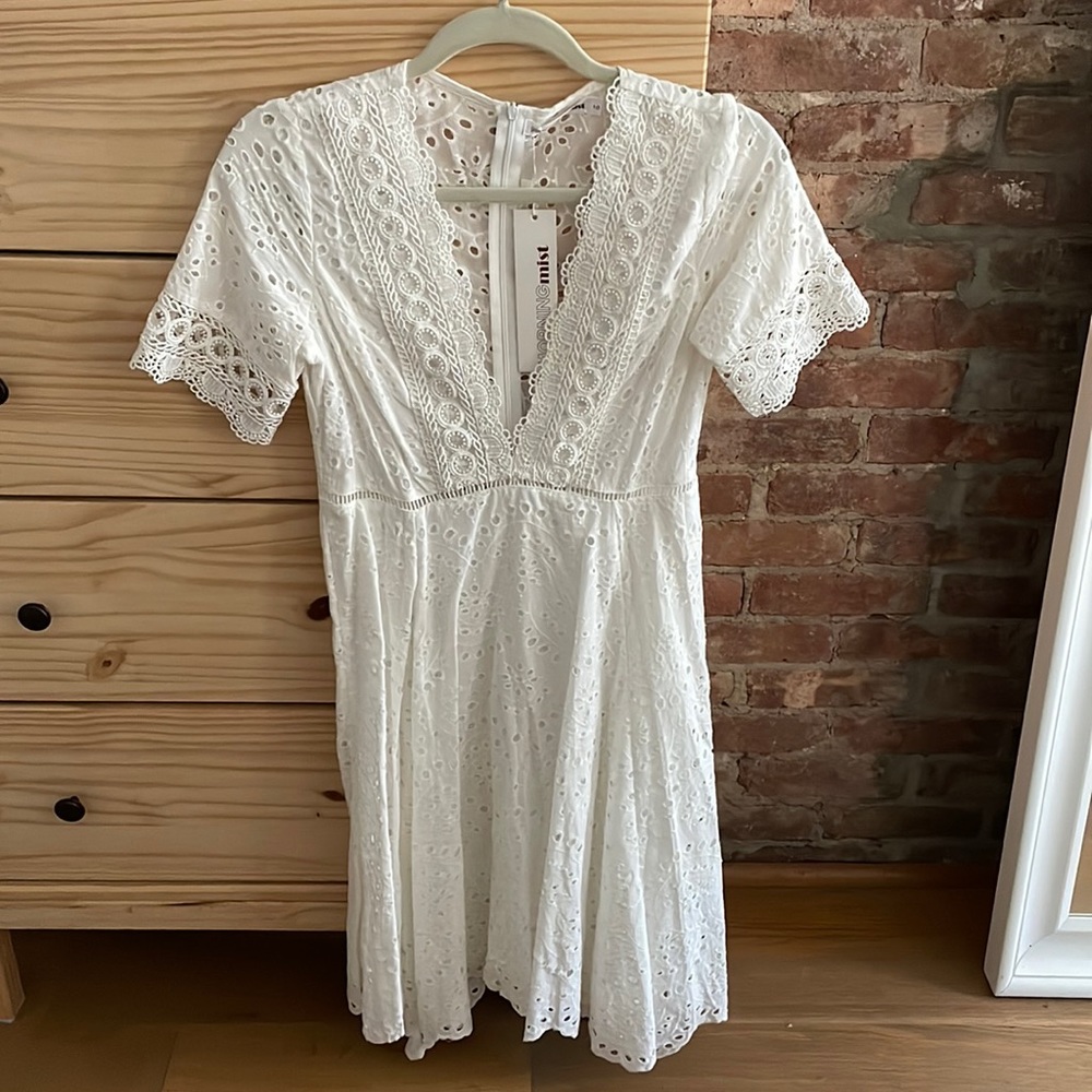 Morning Mist White Boho Dress Size 8US